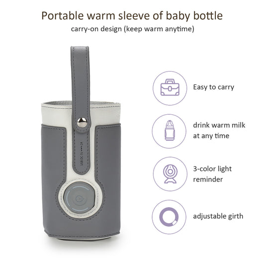 Portable Baby Bottle Warmer – Adjustable Heating Milk Bag for Travel & Car Use