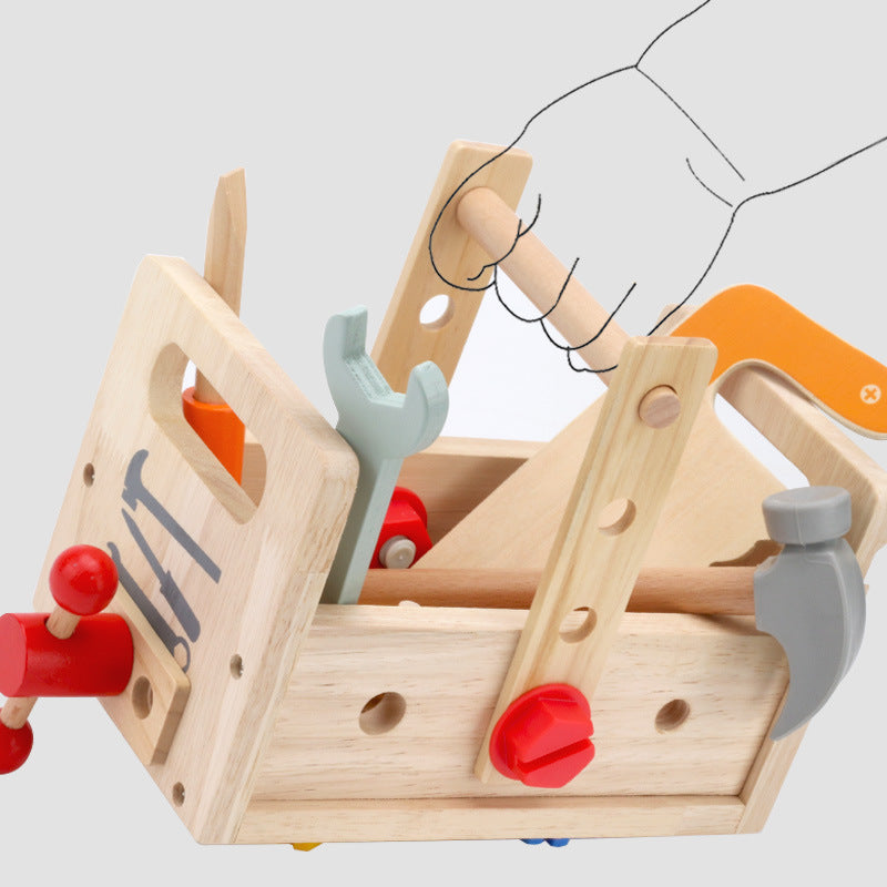 Wooden Tool Box Toy – Kids’ Screw & Nut Disassembly Educational Set