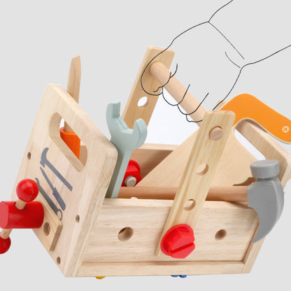 Wooden Tool Box Toy – Kids’ Screw & Nut Disassembly Educational Set