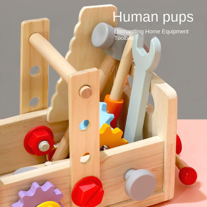 Wooden Tool Box Toy – Kids’ Screw & Nut Disassembly Educational Set