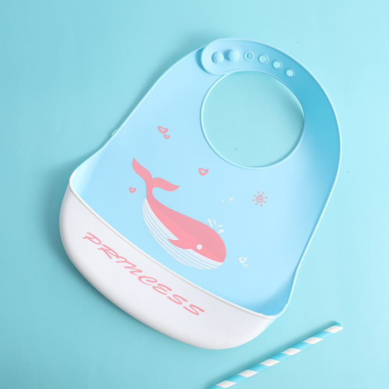 Baby Silicone Bib – Waterproof BPA Free Adjustable Pocket