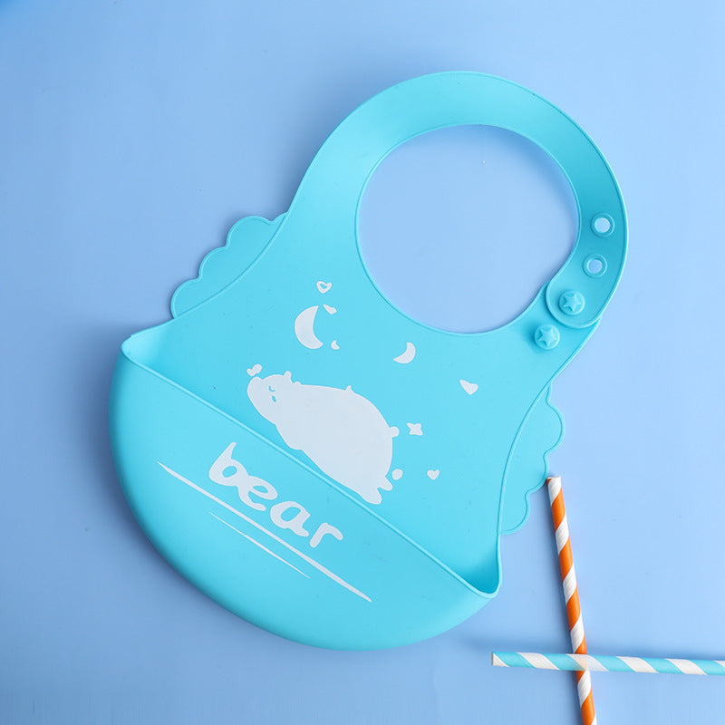Baby Silicone Bib – Waterproof BPA Free Adjustable Pocket