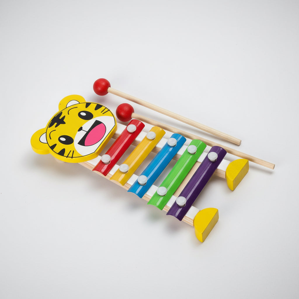 Wooden Toys Rattles – Montessori Educational Rainbow Blocks for Babies & Kids