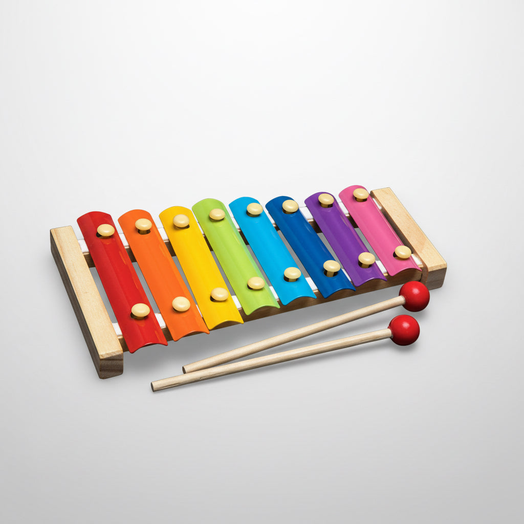 Wooden Toys Rattles – Montessori Educational Rainbow Blocks for Babies & Kids
