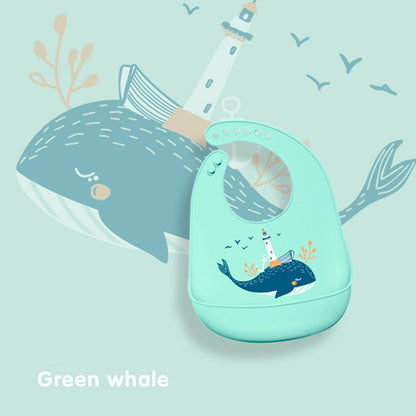 Baby Silicone Bib – Waterproof Feeding Bib with Pocket