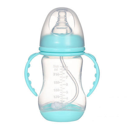 Anti-Colic Baby Bottle – Wide Neck with Handle & Straw