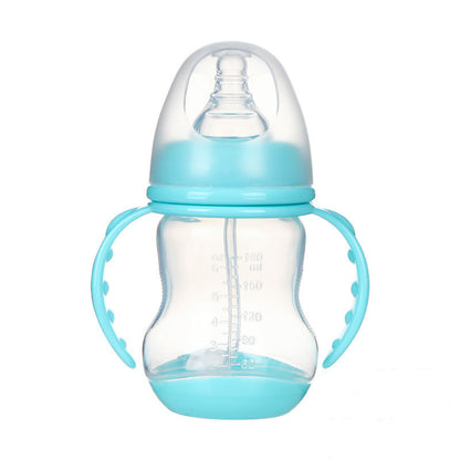Anti-Colic Baby Bottle – Wide Neck with Handle & Straw