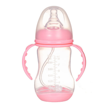 Anti-Colic Baby Bottle – Wide Neck with Handle & Straw