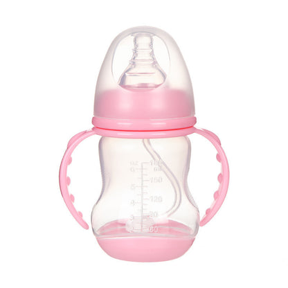Anti-Colic Baby Bottle – Wide Neck with Handle & Straw