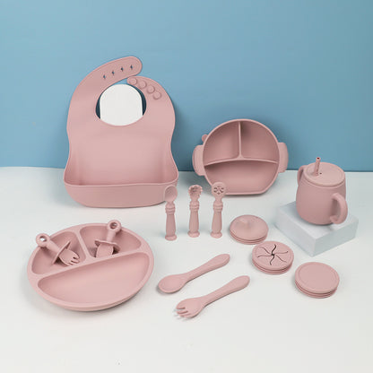 Baby Silicone Tableware Set – 15-Piece Feeding Kit