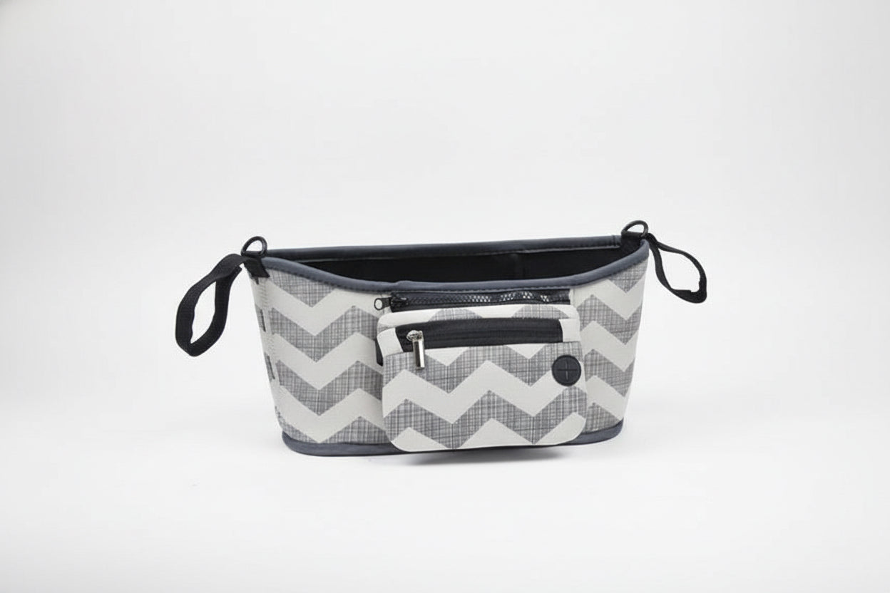 Stroller Organizer Bag – Baby Changing Pram Storage with Bottle & Cup Holder