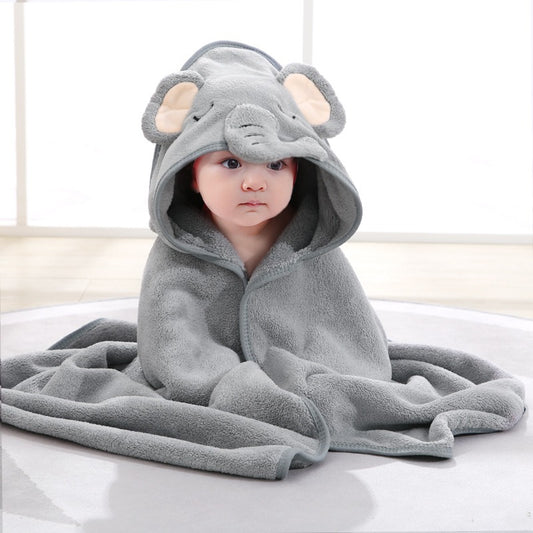 Baby Hooded Towel – Cartoon Animal Face Newborn Bath Wrap