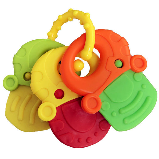 Baby Teething Rattle Toy – Soft Silicone Sensory Teether