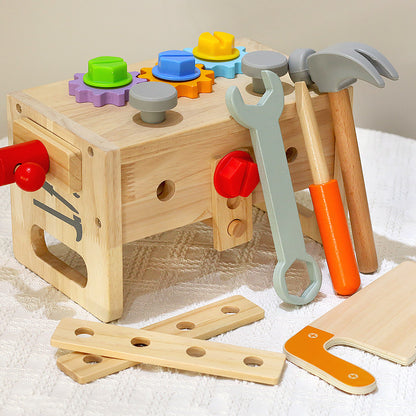 Wooden Tool Box Toy – Kids’ Screw & Nut Disassembly Educational Set