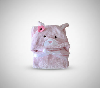 Baby Hooded Bathrobe – Soft Cartoon Animal Infant Towel Robe