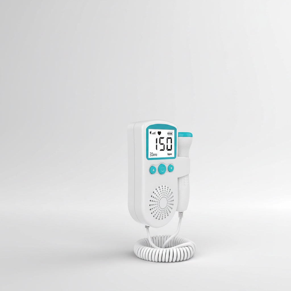 Fetal Heart Monitor – Handheld Home Doppler Device for Baby Heartbeat & Movement