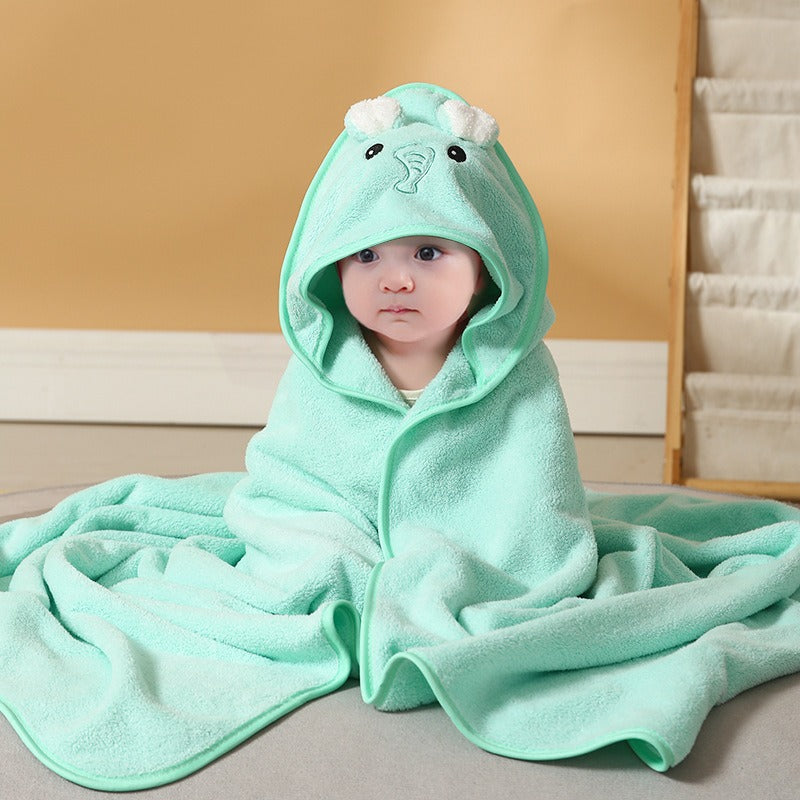 Baby Hooded Towel – Cartoon Animal Face Newborn Bath Wrap