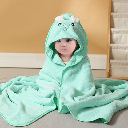 Baby Hooded Towel – Cartoon Animal Face Newborn Bath Wrap
