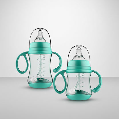 Baby Silicone Feeding Bottle with Handles – Anti-Colic