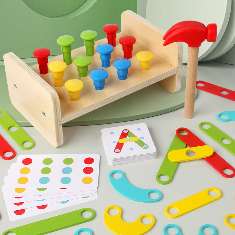 Kids Hammer Toy – 2-in-1 Pile Driving Platform Educational Game