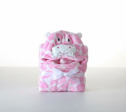 Baby Hooded Bathrobe – Soft Cartoon Animal Infant Towel Robe