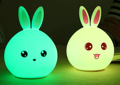 Rabbit Night Light – Cute Silicone LED with Touch Sensor