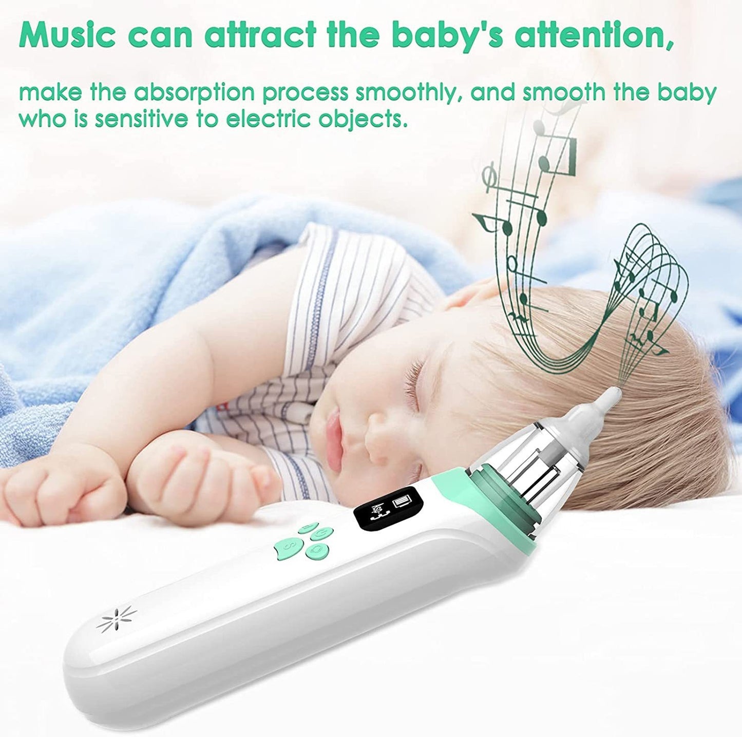 Electric Baby Nasal Aspirator – Gentle Nose Cleaner for Infants
