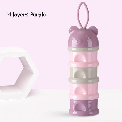 Baby Food Storage Box – 3/4 Layer Bear Style Milk Powder & Snack Container