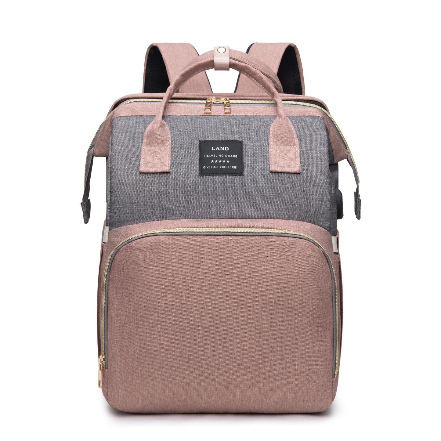 Baby Diaper Bag Backpack – Foldable Crib & Large Capacity