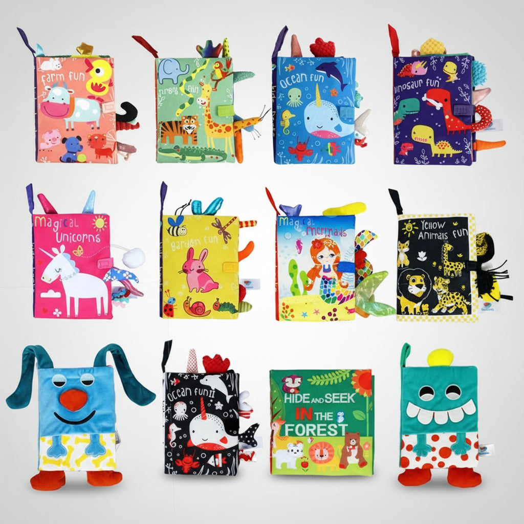 Baby Cloth Book – 3D Washable Soft Book for Toddlers, Tear-Resistant Learning Toy