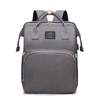 Baby Diaper Bag Backpack – Foldable Crib & Large Capacity