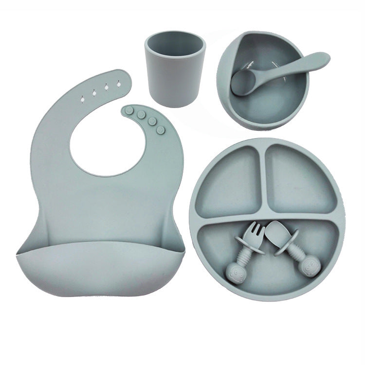 Baby Silicone Feeding Set – BPA Free 7-Piece Tableware Kit