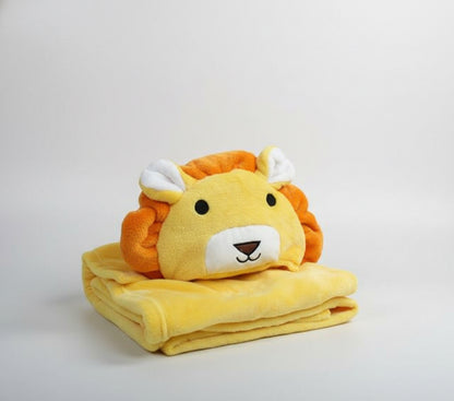 Baby Hooded Bathrobe – Soft Cartoon Animal Infant Towel Robe
