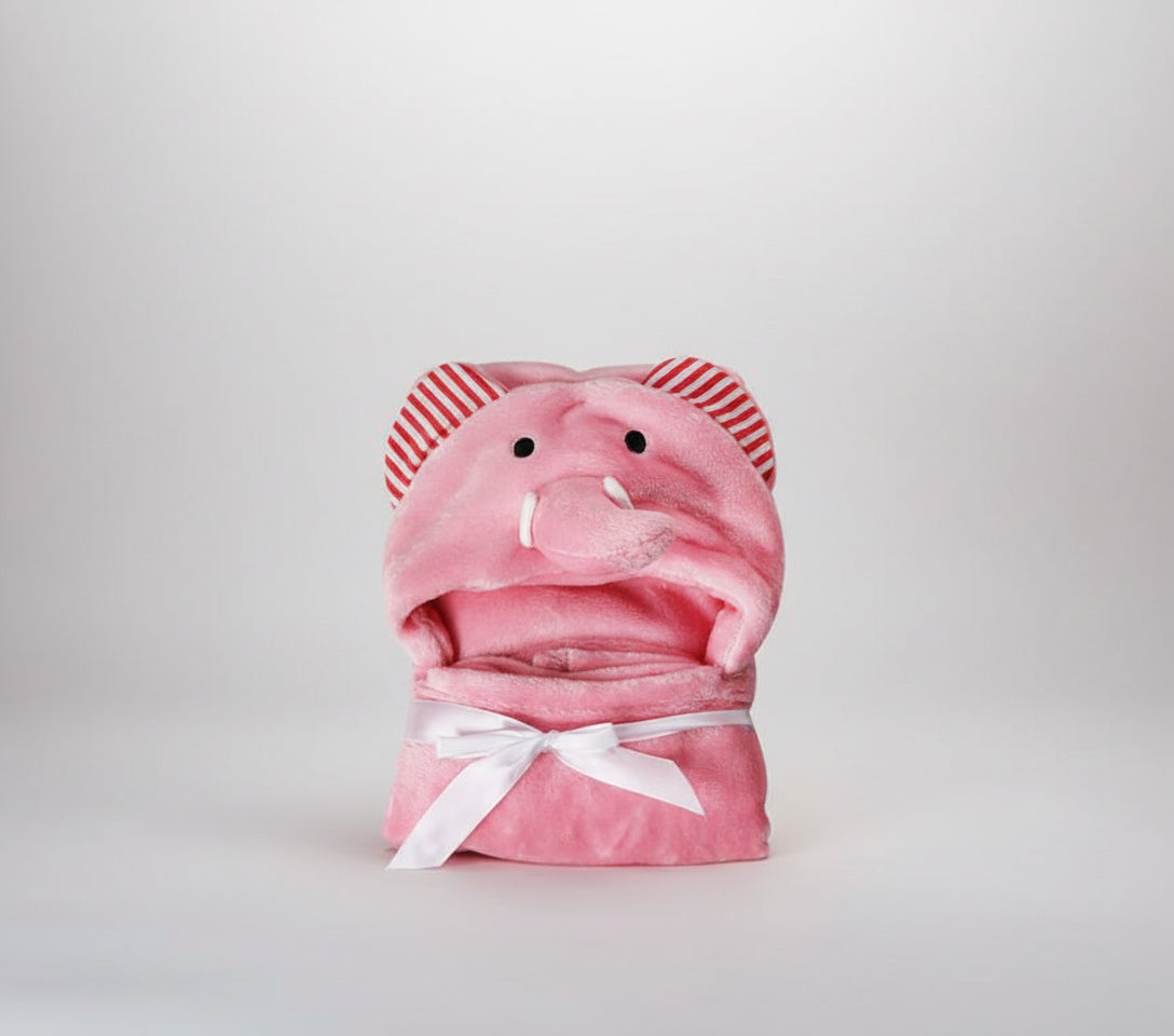 Baby Hooded Bathrobe – Soft Cartoon Animal Infant Towel Robe