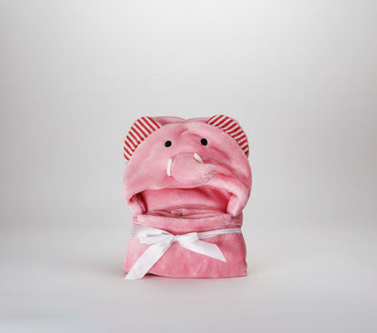 Baby Hooded Bathrobe – Soft Cartoon Animal Infant Towel Robe
