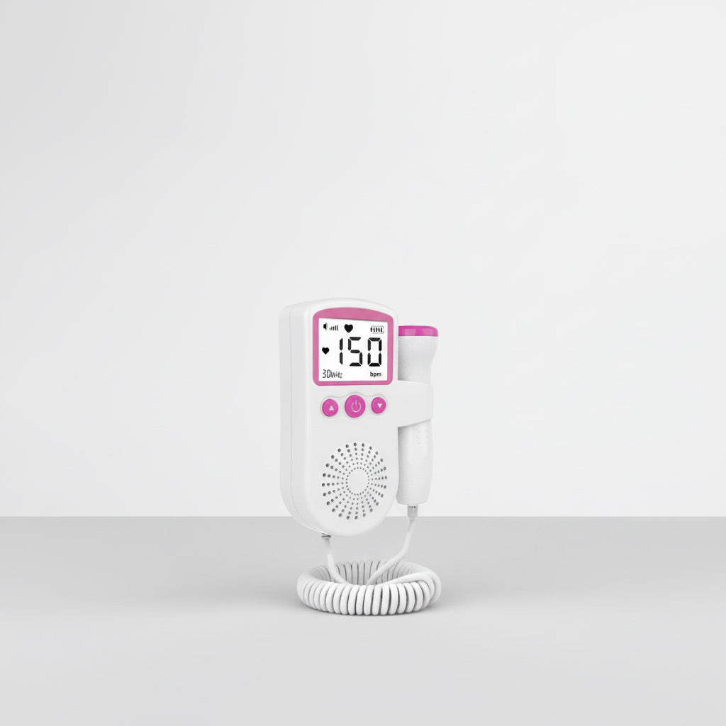 Fetal Heart Monitor – Handheld Home Doppler Device for Baby Heartbeat & Movement