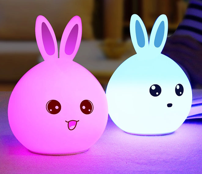 Rabbit Night Light – Cute Silicone LED with Touch Sensor