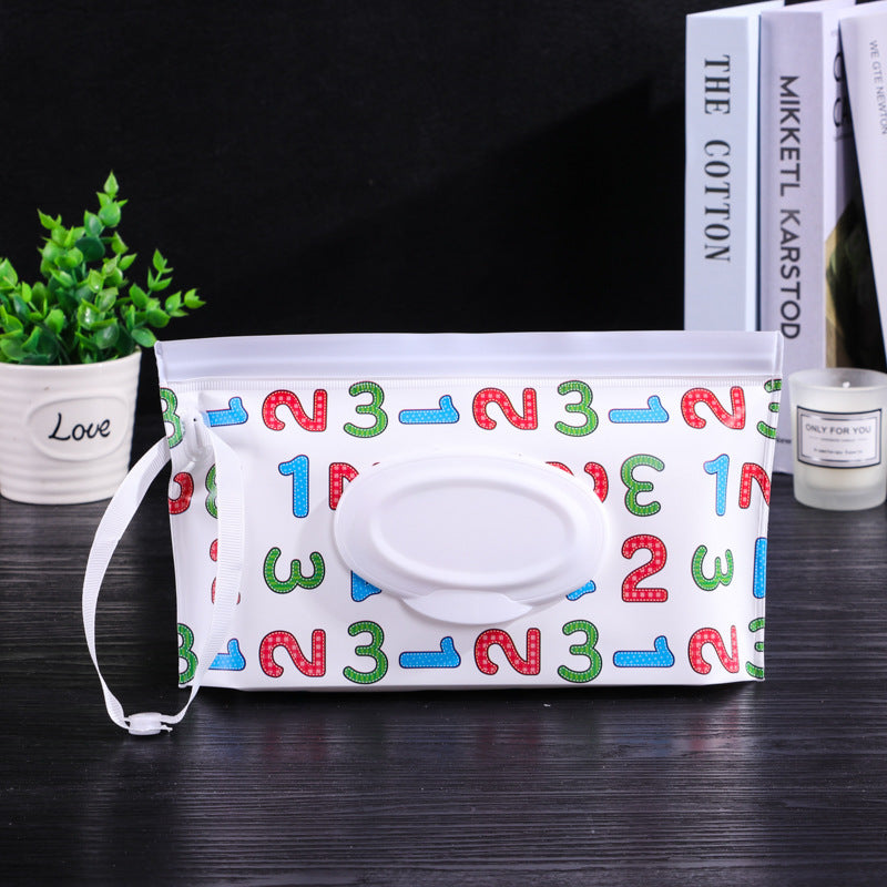 Portable Baby Wipes Bag – PEVA Flip Drawstring Dispenser