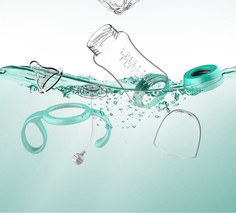 Baby Silicone Feeding Bottle with Handles – Anti-Colic