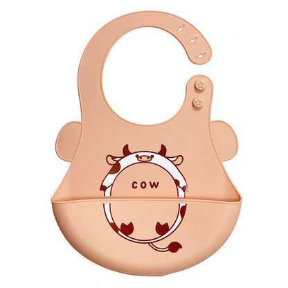 Baby Silicone Bib – Waterproof Feeding Bib with Pocket