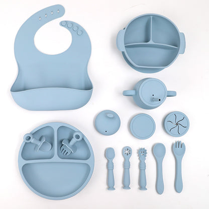 Baby Silicone Tableware Set – 15-Piece Feeding Kit