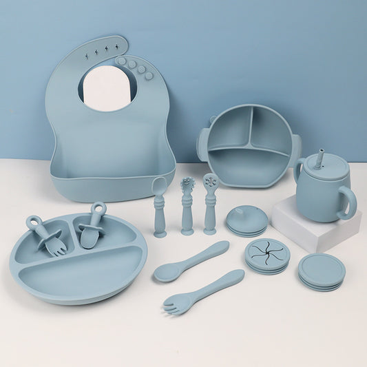 Baby Silicone Tableware Set – 15-Piece Feeding Kit