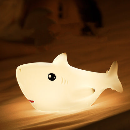 Shark Night Light – Cute Silicone LED Lamp