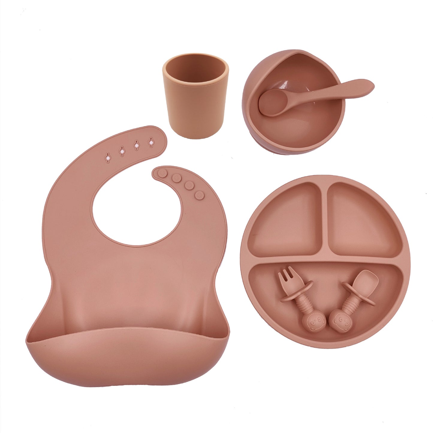 Baby Silicone Feeding Set – BPA Free 7-Piece Tableware Kit