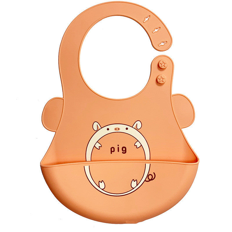 Baby Silicone Bib – Waterproof Feeding Bib with Pocket