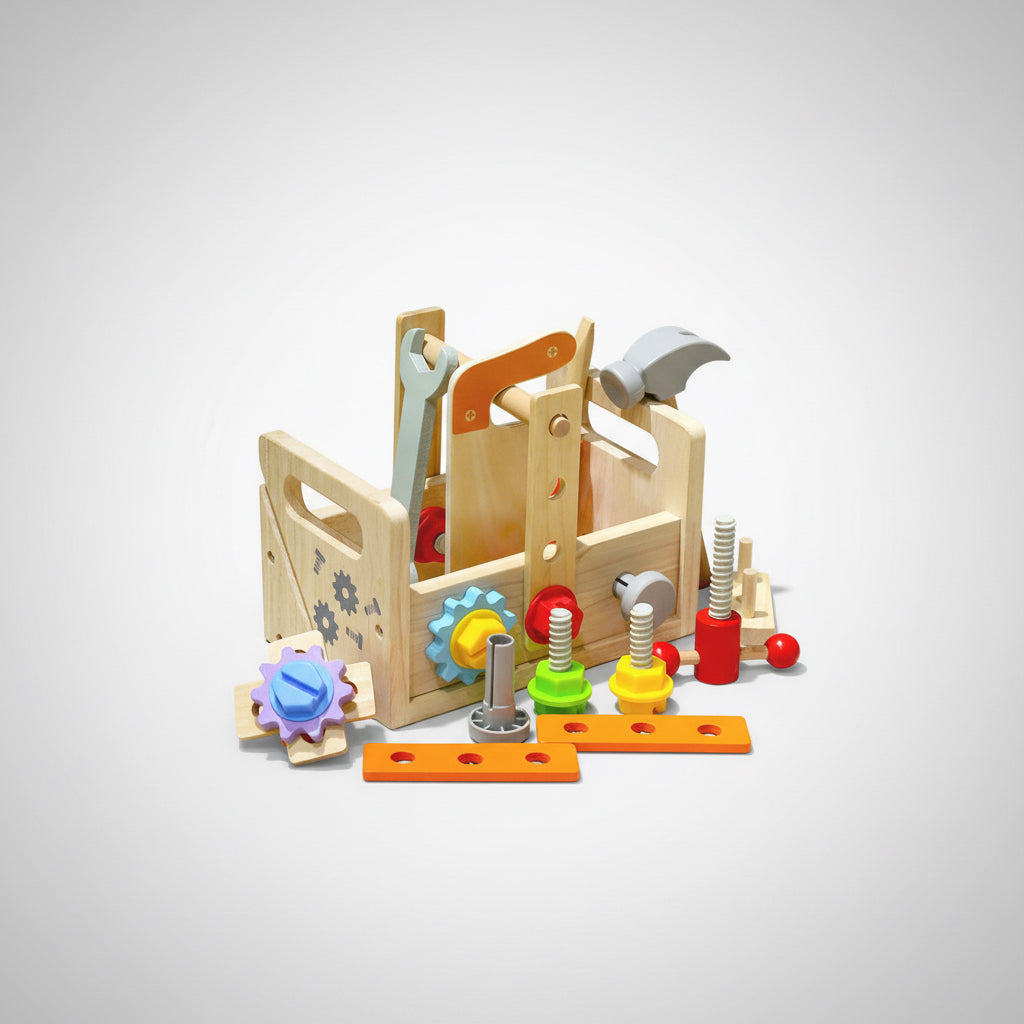 Wooden Tool Box Toy – Kids’ Screw & Nut Disassembly Educational Set