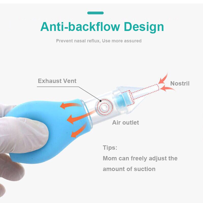 Infant Nasal Aspirator – Manual Silicone Pump Mucus Cleaner
