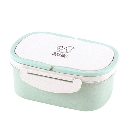 Wheat Straw Lunch Box – Portable 2-Layer Bento Food Storage Container