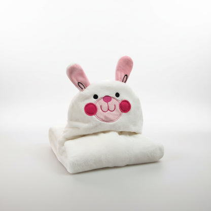 Baby Hooded Bathrobe – Soft Cartoon Animal Infant Towel Robe