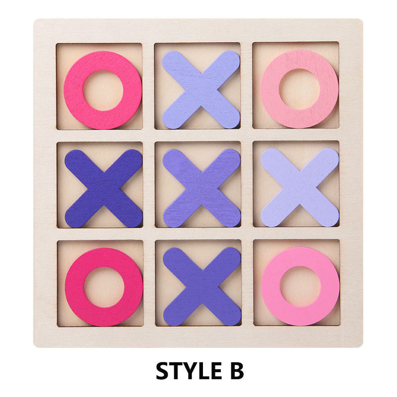 Wooden Tic Tac Toe Game – Classic XO Puzzle Board for Kids